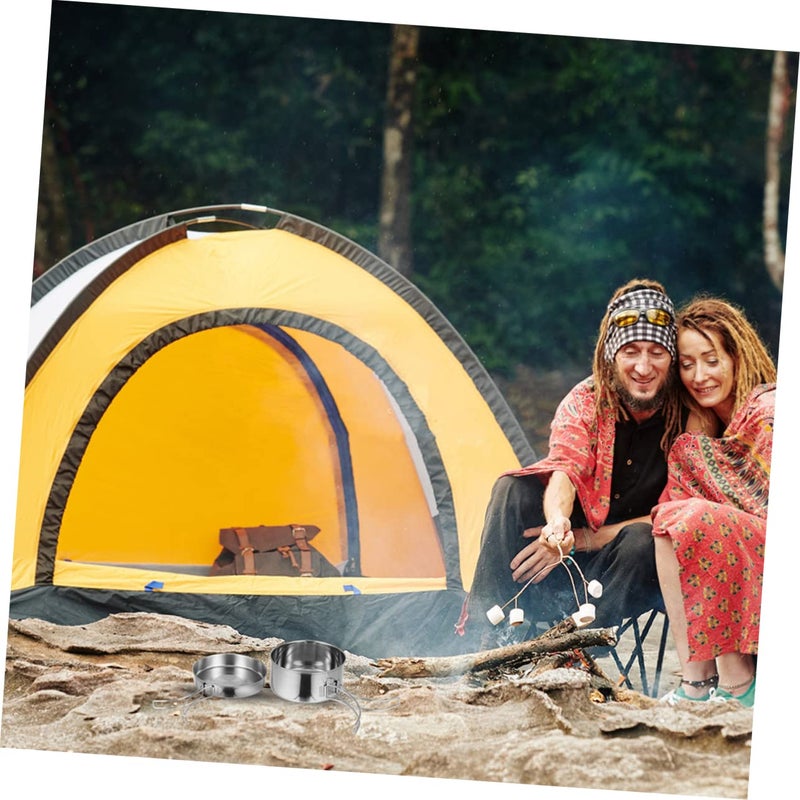 Lightweight 12 Piece Camping Cookware Set Portable Outdoor Picnic Cooking Kit for Hiking and Barbecue - Image 3