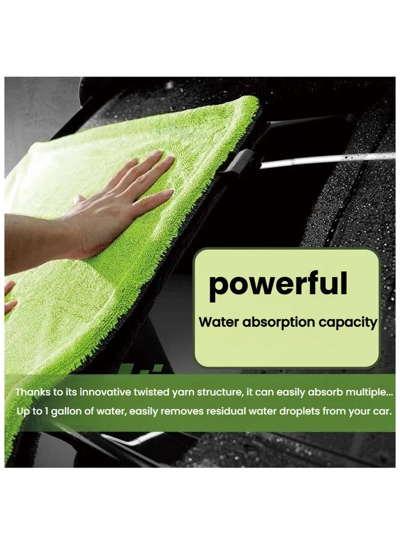 عام **فوطة سيارة مزدوجة الجوانب - سميكة وفائقة الامتصاص، مثالية لغسيل وتنظيف السيارات** - Image 2