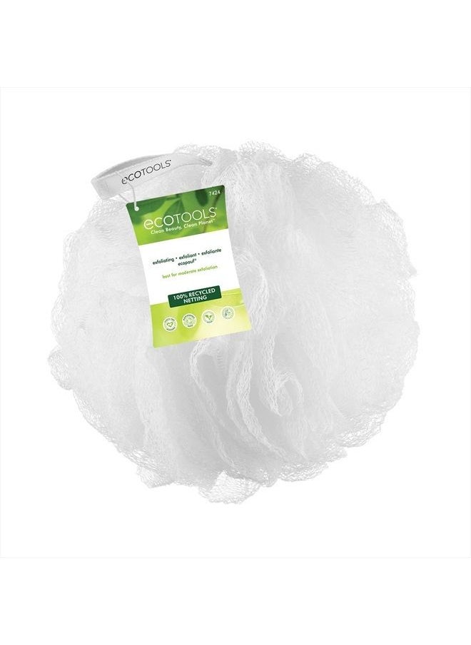 Ecotools - Exfoliating EcoPouf Bath Sponges, Rich Lather, Recycled Netting, Body Loofahs for Smoother, Softer Skin, Removes Dirt & Impurities, for Shower & Bath, Assorted Colors, Pack of 6 - Image 1