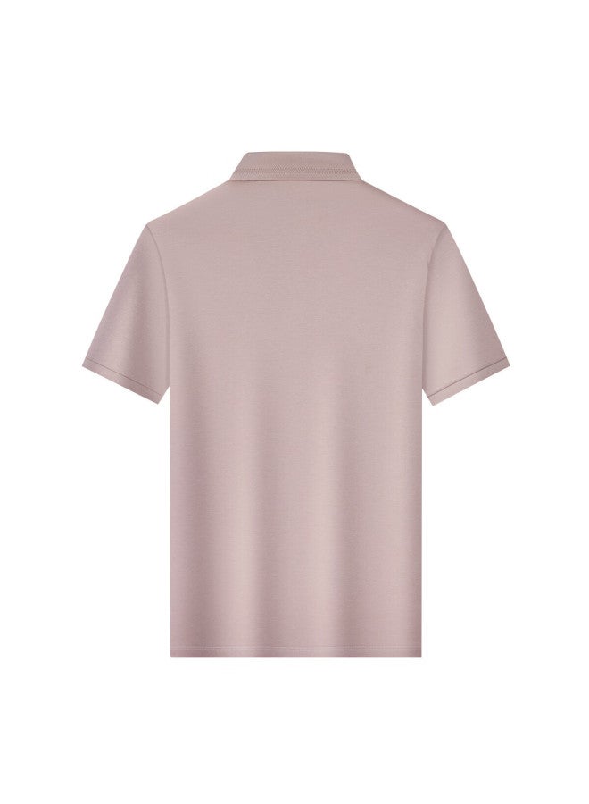 Judger [60% Linen Cotton] Men's Short-sleeve Polo Shirt, Summer Smooth Breathable T-shirt, Antibacterial Business Casual Menswear - Image 1