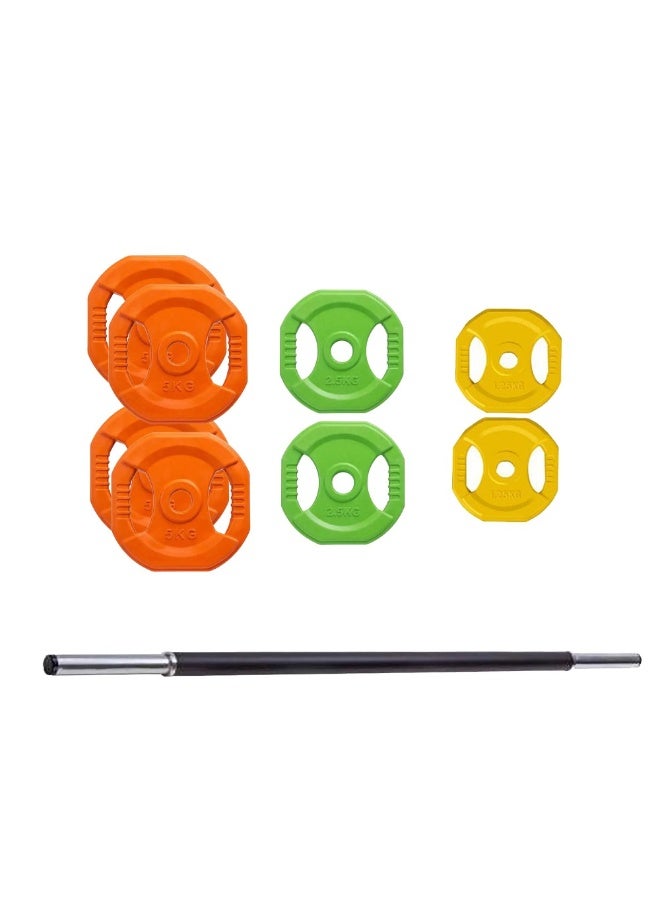 ALCOACH Bar with barbell set Weightlifting barbell 30 kg Barbell weight plate and colors are adjustable  - Image 5