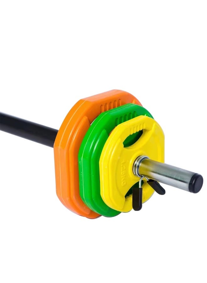 ALCOACH Bar with barbell set Weightlifting barbell 30 kg Barbell weight plate and colors are adjustable  - Image 4