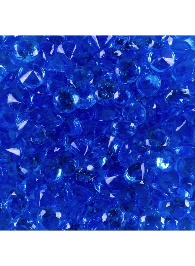 Super Z Outlet Acrylic Color Faux Round Diamond Crystals Treasure Gems for Table Scatters Vase Fillers Event Wedding Arts  Crafts 1 Pound 240 Pieces Royal Blue - Image 4