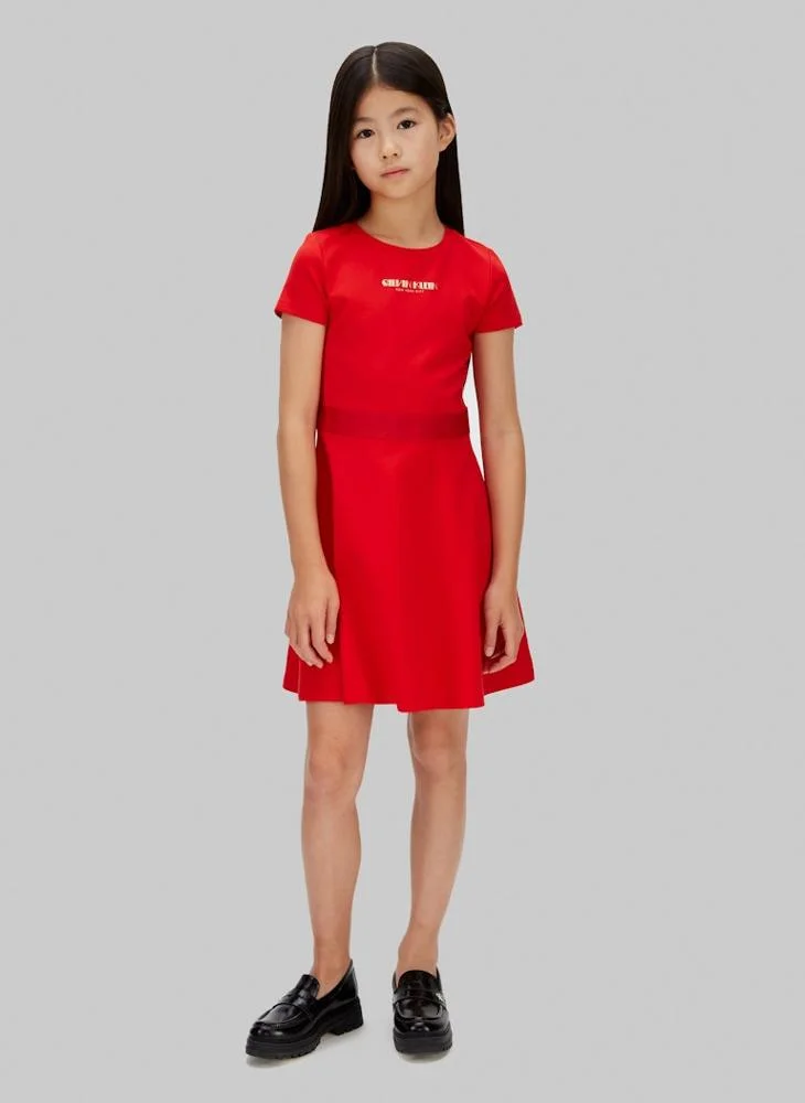 Calvin Klein Jeans Youth Logo Mini Fit & Flare Dress