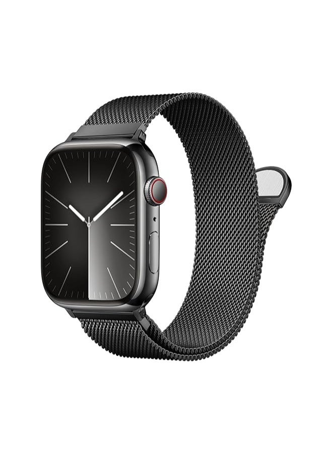 HablTech Milanese Strap Compatible with Apple Watch Bands 44mm 45mm 46mm 49mm ,Stainless Steel Magnetic Clasp Replacement Band for iWatch Series 11/10/9/8/7/6/5/4/Ultra/Ultra2/Ultra3/SE/SE2/SE3 - Image 1