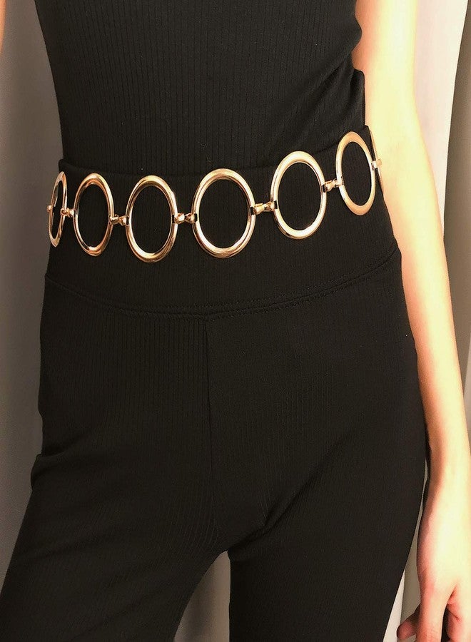 Aaishwarya Golden O-Ring Chain Metallic Hip Belt | Waist Chain For Women And Girls | Stylish Kamarband, Belly Chains for Western Dress - Image 2