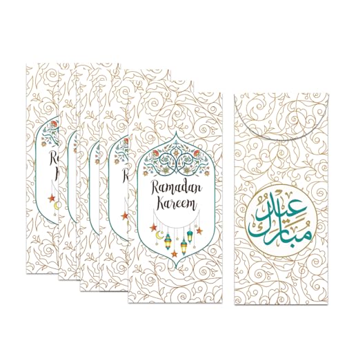 SEBMNOO Ramadan Kareem Money Envelopes, Eid Mubarak Envelopes for Money, Ramadan Latern Envelope for Cash Gifts, Ramadans Lucky Currency Gift Envelopes for Women Men, Gift Card Eid Decor - Image 1