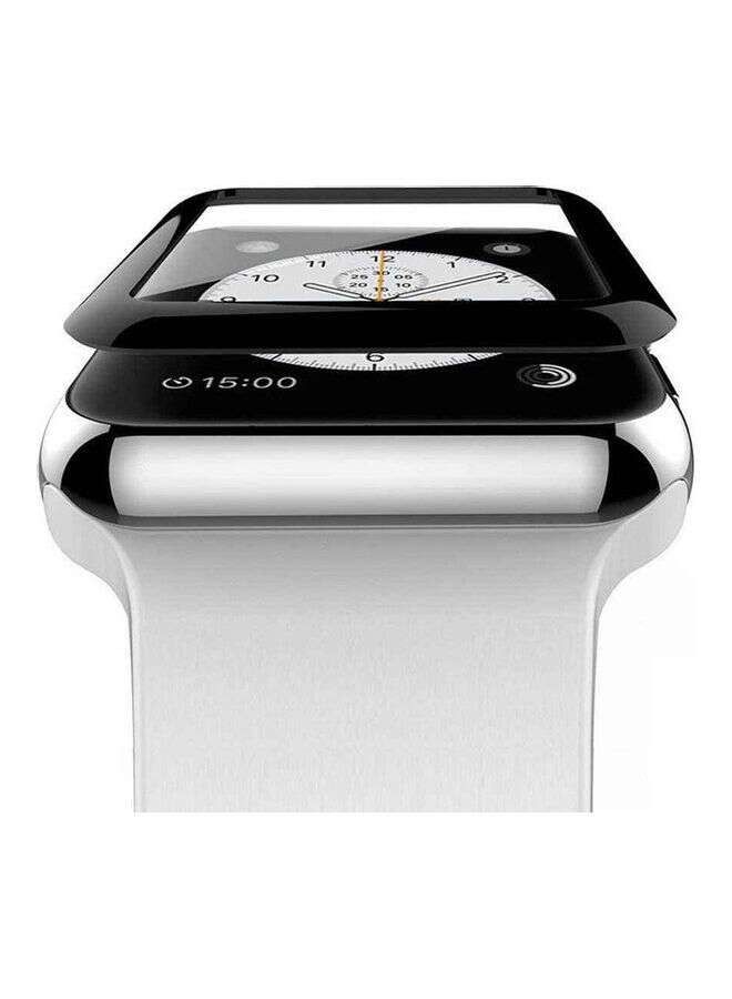 BORTONY 3D Curved Tempered Glass Screen Protector for Apple Watch Series 6/SE/5/4/3/2/1 40mm Clear/Black - Image 1