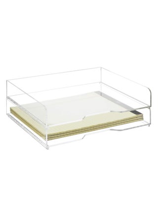 Premium Clear Acrylic Stackable Office Desk Paper Tray Document Letter Sorter, Desktop File Folder Mail Stationery Storage Organizer Stacking Rack, Set of 2 - pzsku/Z85CF3918F1993DD85A84Z/45/_/1719936941/f6b4953a-21e3-4320-ac0b-b1697c27ba98