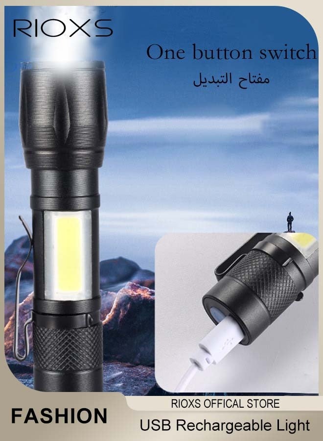 RIOXS USB Rechargeable Led Headband Waterproof Light Strap Mini Flashlight Perfect for Camping Hiking Outdoor Hunting Running - Image 5