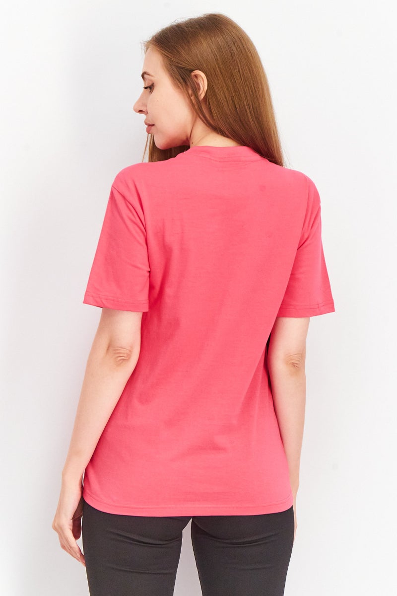 umbro Women Crew Neck Short Sleeve Brand Logo T-Shirt, Pink - Image 3