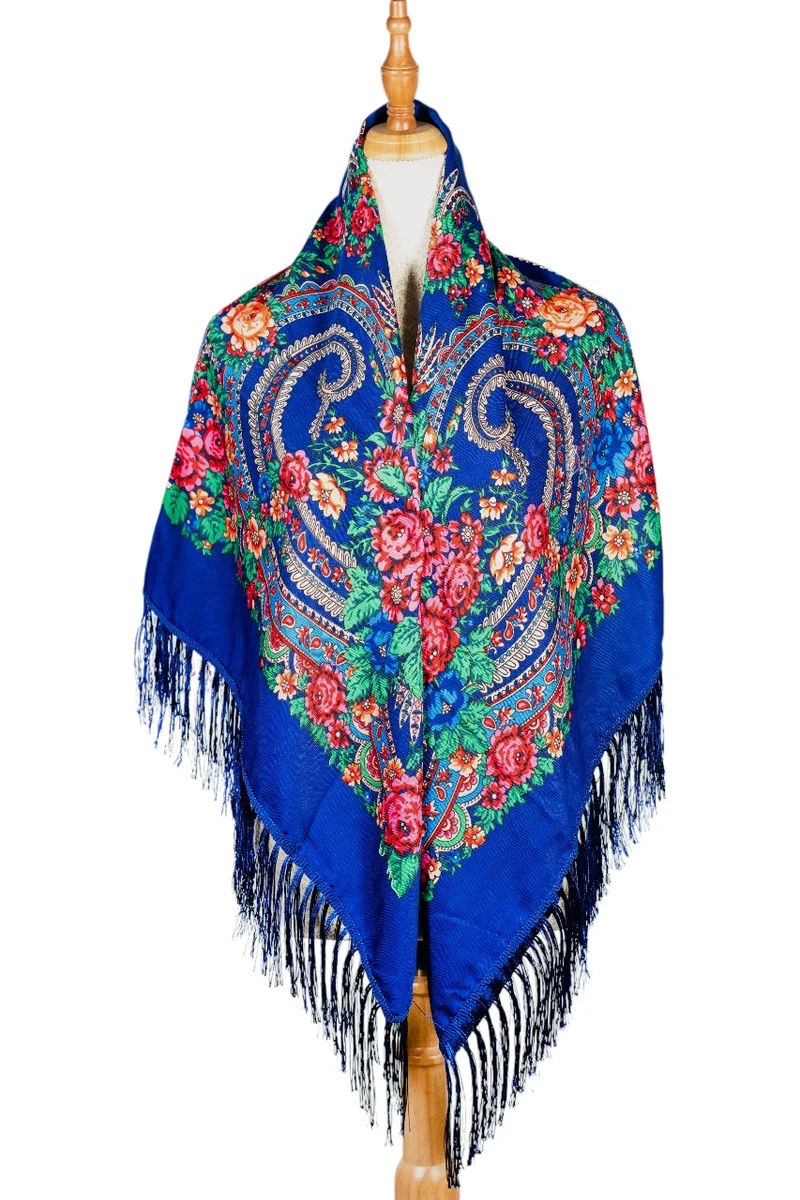دىدانيالا Elvira Women's Eastern European Cotton Tassel Shawl