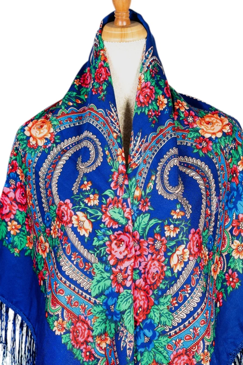 دىدانيالا Elvira Women's Eastern European Cotton Tassel Shawl