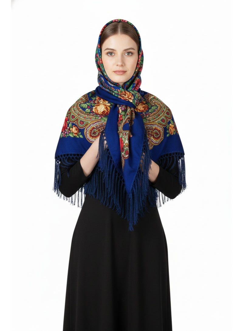 دىدانيالا شال قطن بشرّابات نسائي من إلفيرا - طراز شرق أوروبي - Image 4