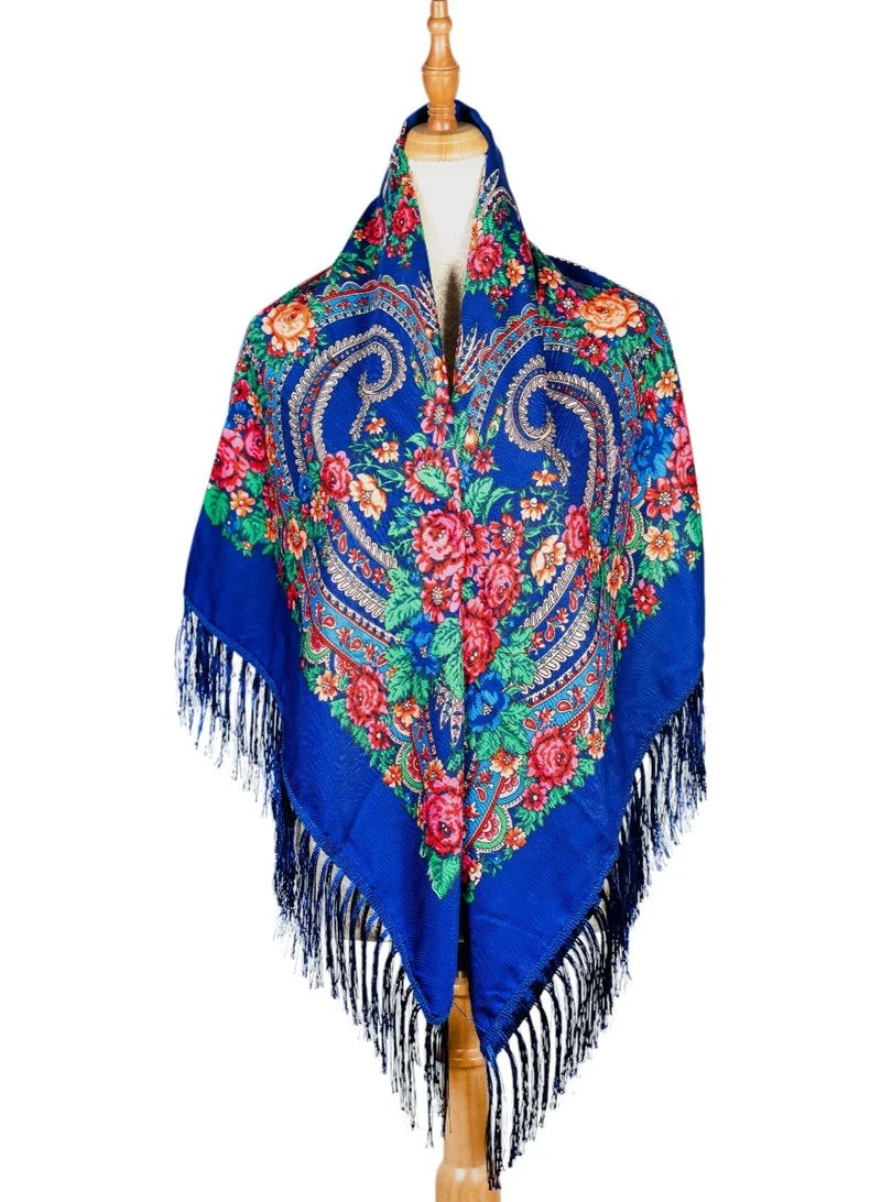 Elvira Women's Eastern European Cotton Tassel Shawl