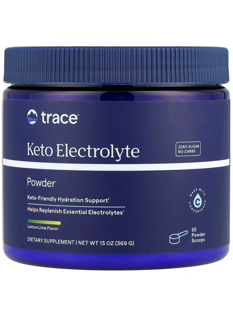 Trace Minerals Research Trace Keto Electrolyte Powder Sugar Free Lemon Lime 13 Oz 369 G  - Image 1