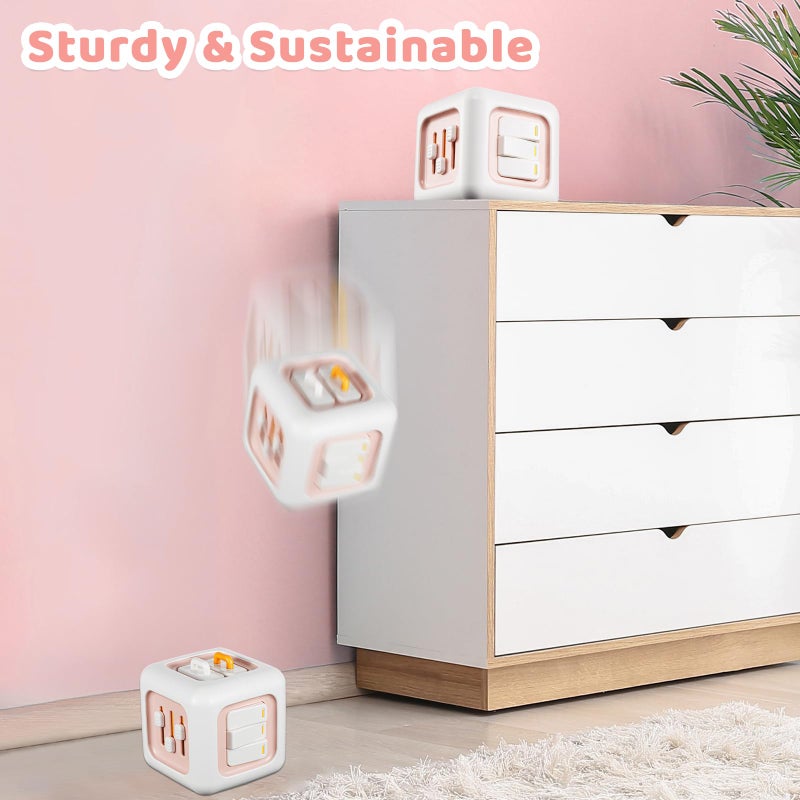 SOCBTNSO Busy Cube Toys for 1 Year Old Girl Gifts, Montessori Toys for Baby Girl, Travel Sensory Toys for Toddlers 1-3, Learning Fine Motor Skills| 1st Birthday Girl Gifts 12 Months + - Image 4
