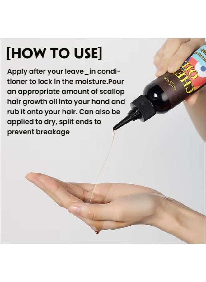Luxfume Hair oil nourishes the scalp, prevents hair breakage and helps hair growth 100ML - Image 4