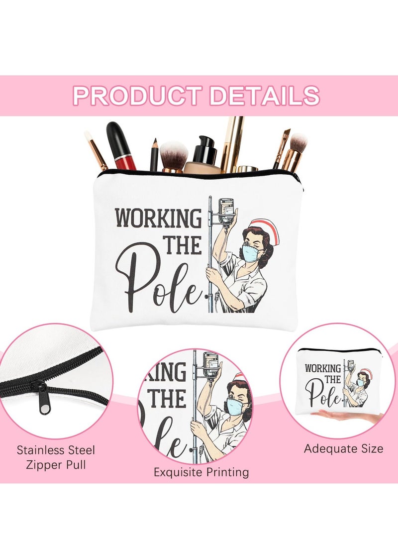 Nurse Makeup Bag - Nurse Gifts, Nurse Zipper Bag Cosmetic Bag, Nursing Bags for Nurses, Nurse Accessories for Work, Nurse Gifts Bulk, Nurse Graduation Gift, Funny Appreciation Gift - Image 3