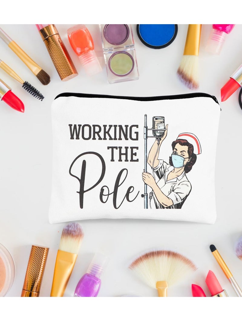 Nurse Makeup Bag - Nurse Gifts, Nurse Zipper Bag Cosmetic Bag, Nursing Bags for Nurses, Nurse Accessories for Work, Nurse Gifts Bulk, Nurse Graduation Gift, Funny Appreciation Gift - Image 4