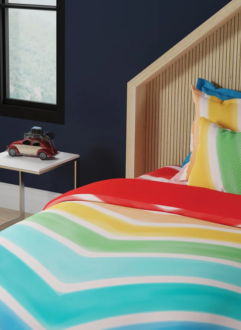 UNITED COLORS OF BENETTON United Colors of Benetton Kids 210 TC Bedsheet with 1 Pillow cover Rainbow