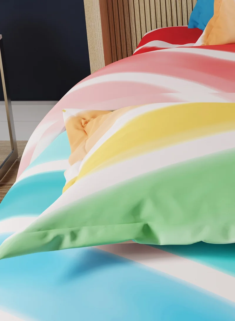 UNITED COLORS OF BENETTON United Colors of Benetton Kids 210 TC Bedsheet with 1 Pillow cover Rainbow