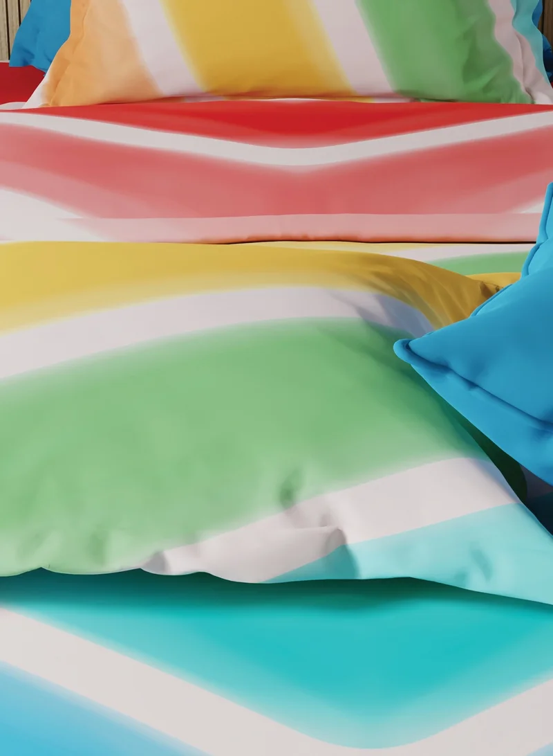 UNITED COLORS OF BENETTON United Colors of Benetton Kids 210 TC Bedsheet with 1 Pillow cover Rainbow