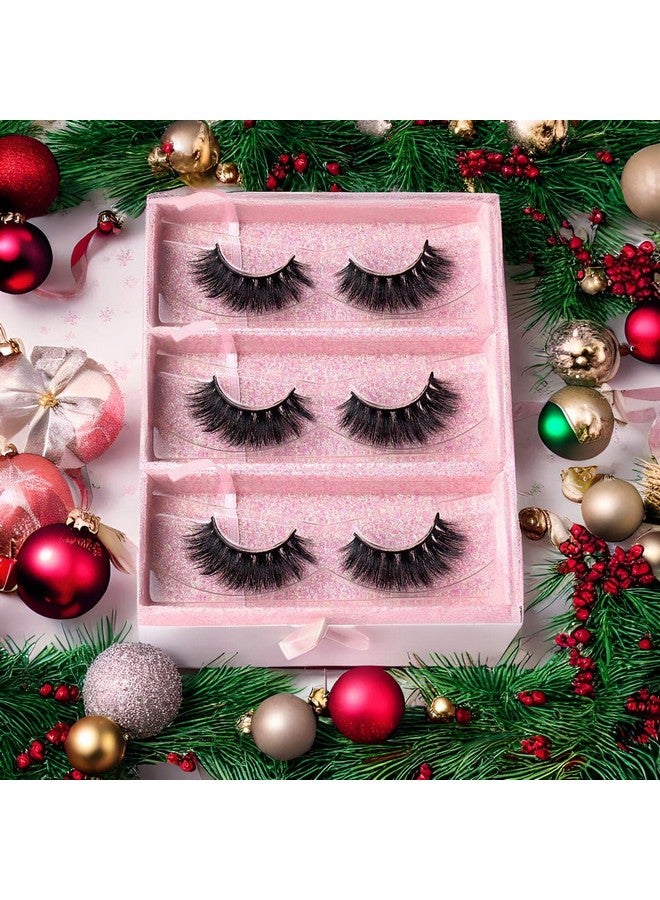 Arimika 3 Packs Fluffy Long Thick Dramatic Look Handmade Reusable 3D Mink False Eyelashes D008 - Image 5