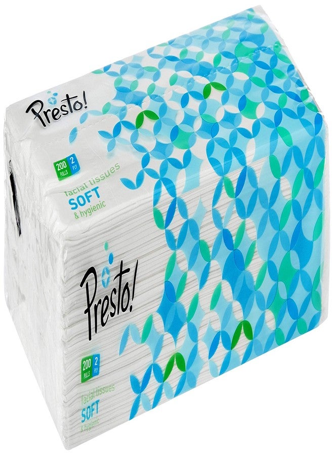 Presto! Amazon Brand - Presto! 2 Ply Facial Tissue Soft Poly Pack - 200 Pulls (Pack of 3 & Amazon Brand - Presto! 3 Ply Toilet Paper/Tissue Roll - 12 Rolls (300 Sheets Per Roll Combo - Image 4