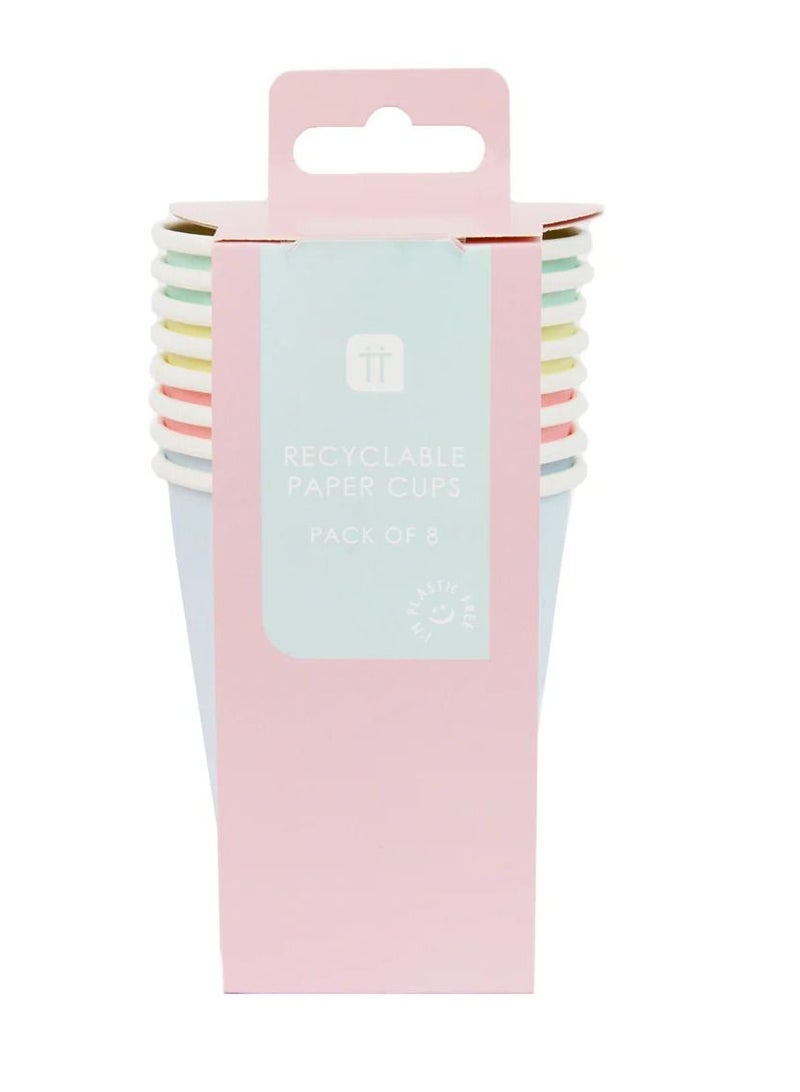 توكينج تيبلز أكواب ورقية للحفلات بألوان الباستيل - Image 3