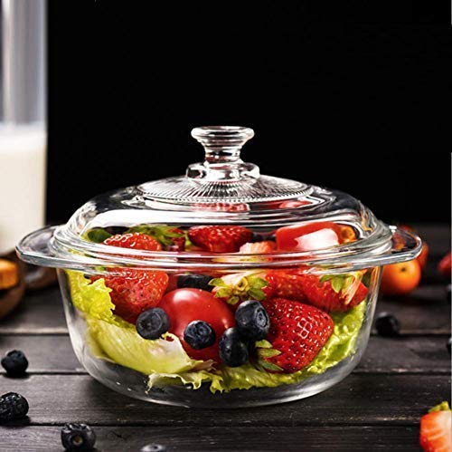 Kosh Borosilicate Glass Casserole Deep Round Oven and Microwave Safe Serving Bowl with Glass Lid 2500 ML Pack of 1 - Image 5