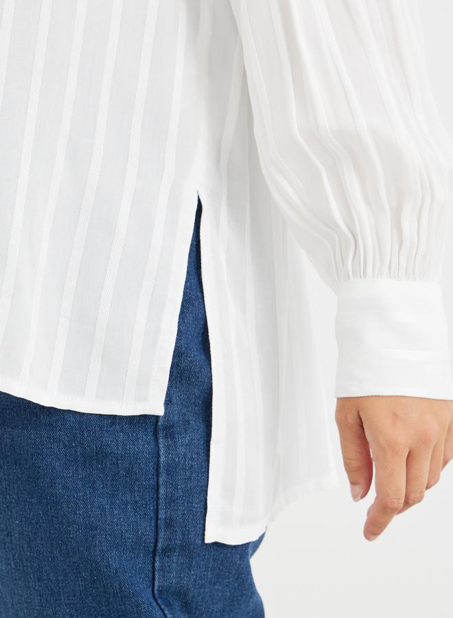 Styli Striped Long Sleeve Spread Collar Shirt - Image 4