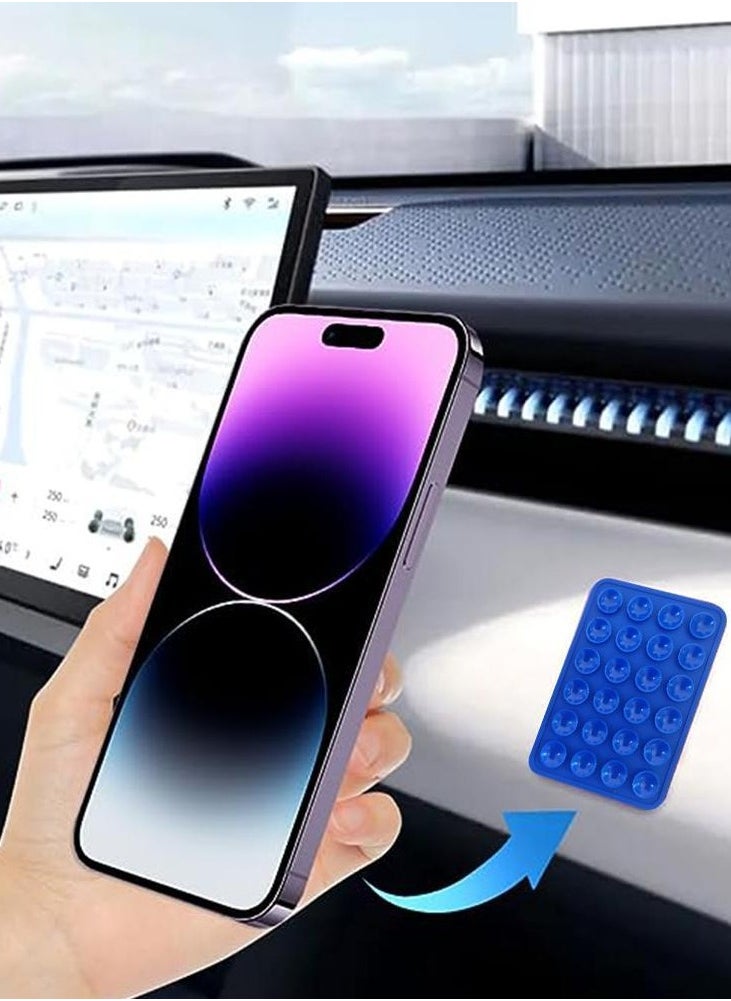 LEEKA 6 Piece Double Sided Silicone Suction Phone Mount Set – Premium Non Slip Hands Free Holder for Secure and Stable Selfies, Video Calls, and Comfortable Viewing on Any Surface Home and Travel Pad  - Image 2