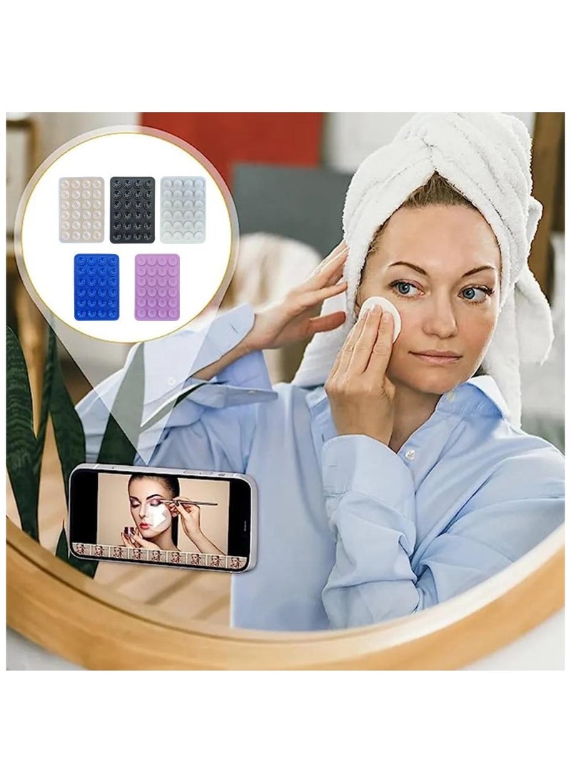 LEEKA - 6 Piece Double Sided Silicone Suction Phone Mount Set – Premium Non Slip Hands Free Holder for Secure and Stable Selfies, Video Calls, and Comfortable Viewing on Any Surface Home and Travel Pad - Image 1