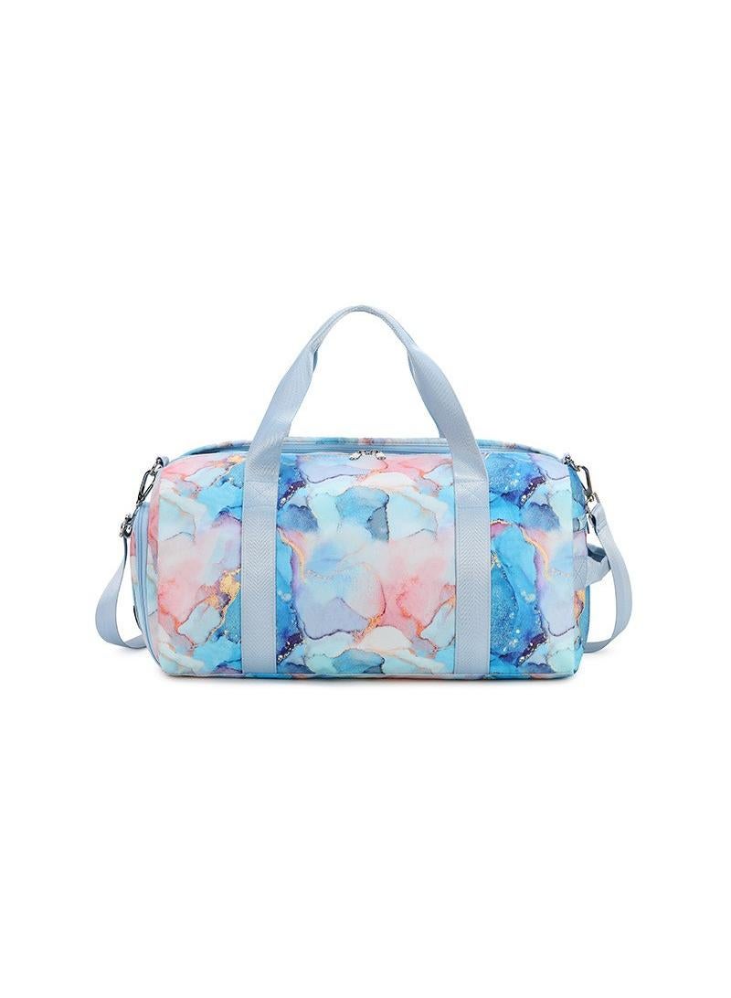 General Large Capacity Waterproof Graffiti Print Swimming Fitness Sports Bag Travel Bag  - Image 1