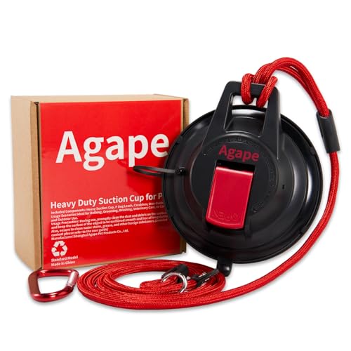 Agape Heavy Duty Dog Bathing Suction Cup with Adjustable Collar Restraint Leash, Powerful Reusable Pet Grooming Tub Loop, Portable Dog Bath Holder, Anchor for Dog & Cat Shower, Trimming, Blowing - Image 1