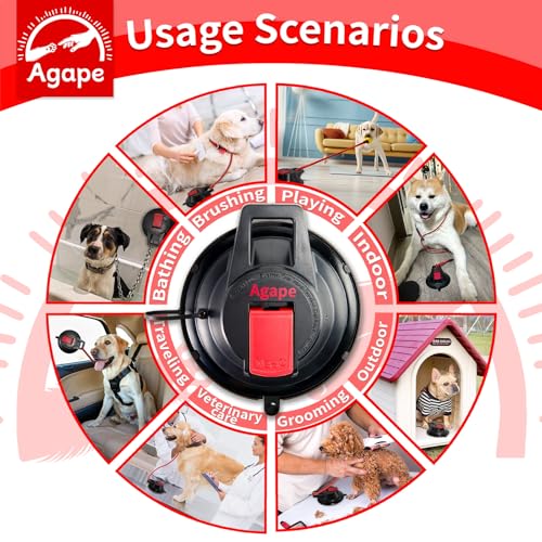 Agape Heavy Duty Dog Bathing Suction Cup with Adjustable Collar Restraint Leash, Powerful Reusable Pet Grooming Tub Loop, Portable Dog Bath Holder, Anchor for Dog & Cat Shower, Trimming, Blowing - Image 5