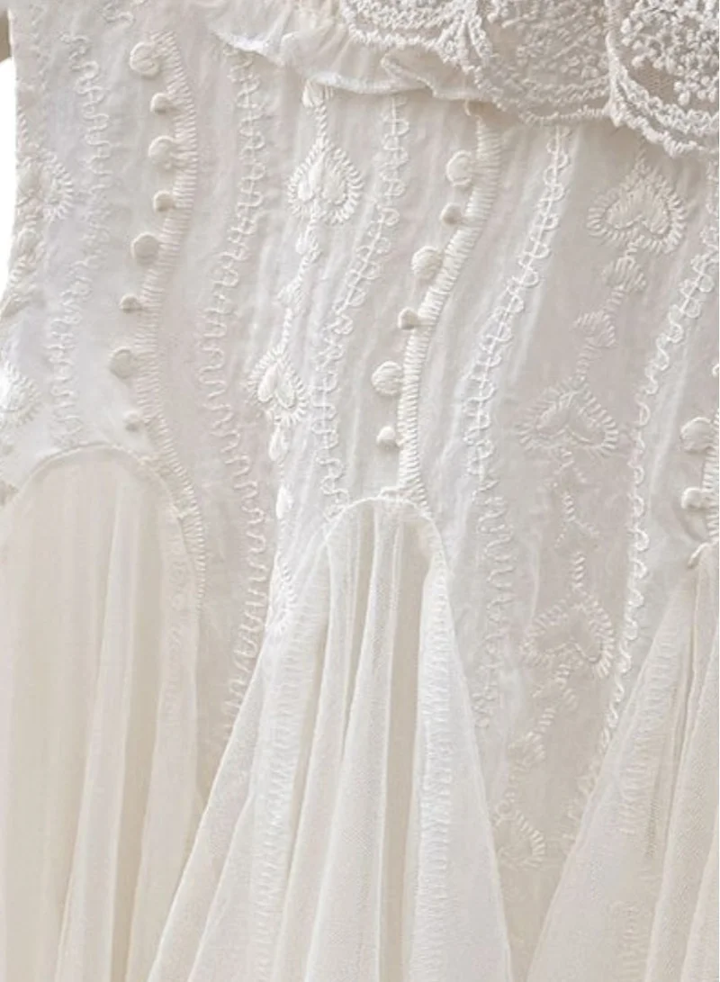 D'Daniela D' Daniela - Vintage Lace Tulle Princess Dress