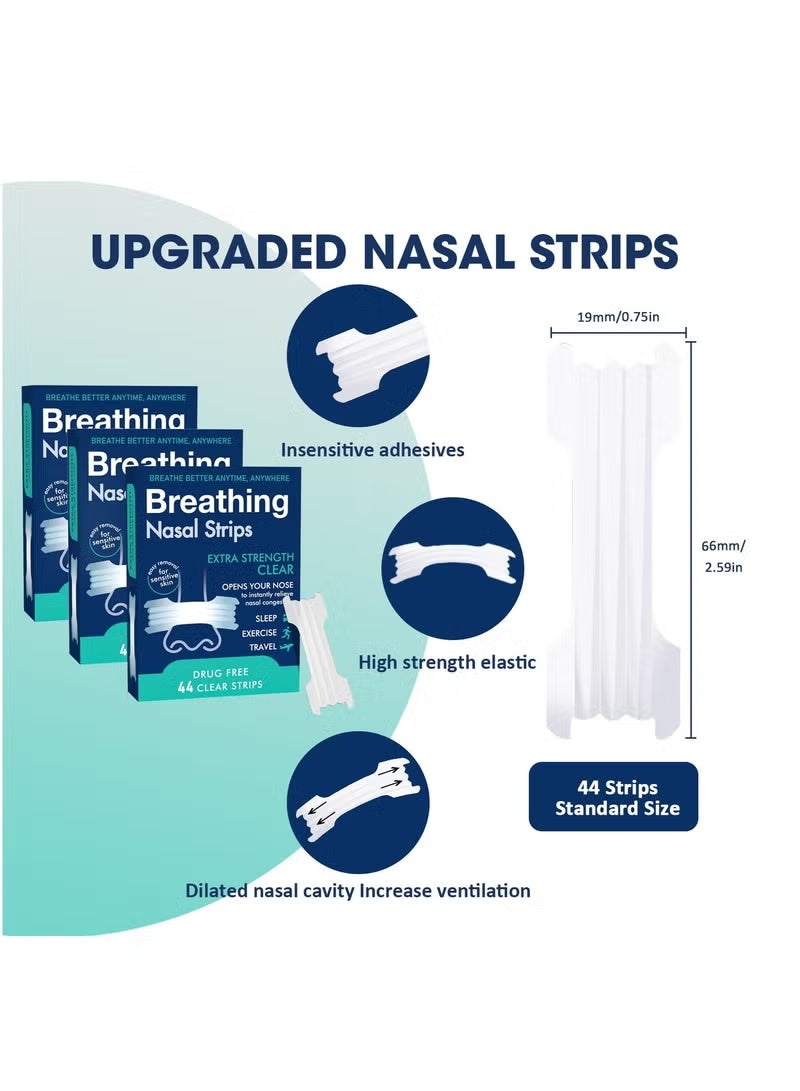 شرائط أنف شفافة فائقة القوة من بريذ رايت - ٤٤ شريطًا | خالية من الأدوية، لاصقة قوية، لمسة نهائية شفافة غير ظاهرة - Image 3