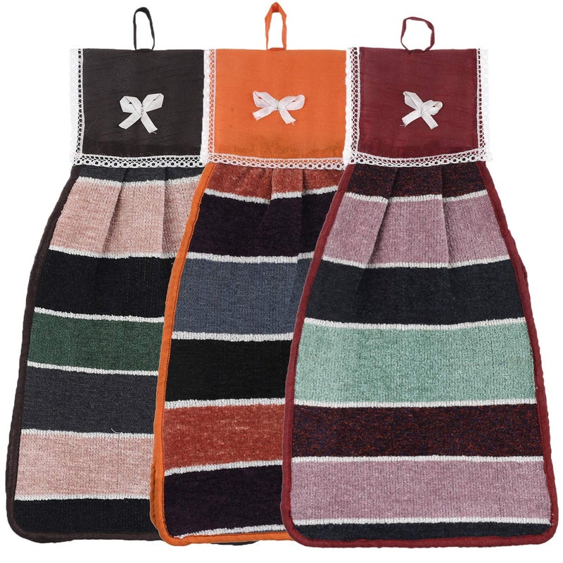 Kuber Industries Hanging Cotton 3 Pieces Cotton Washbasin Napkin/Hand Towel for Kitchen and Bathroom (Multi) - CTKTC45577 - Image 1