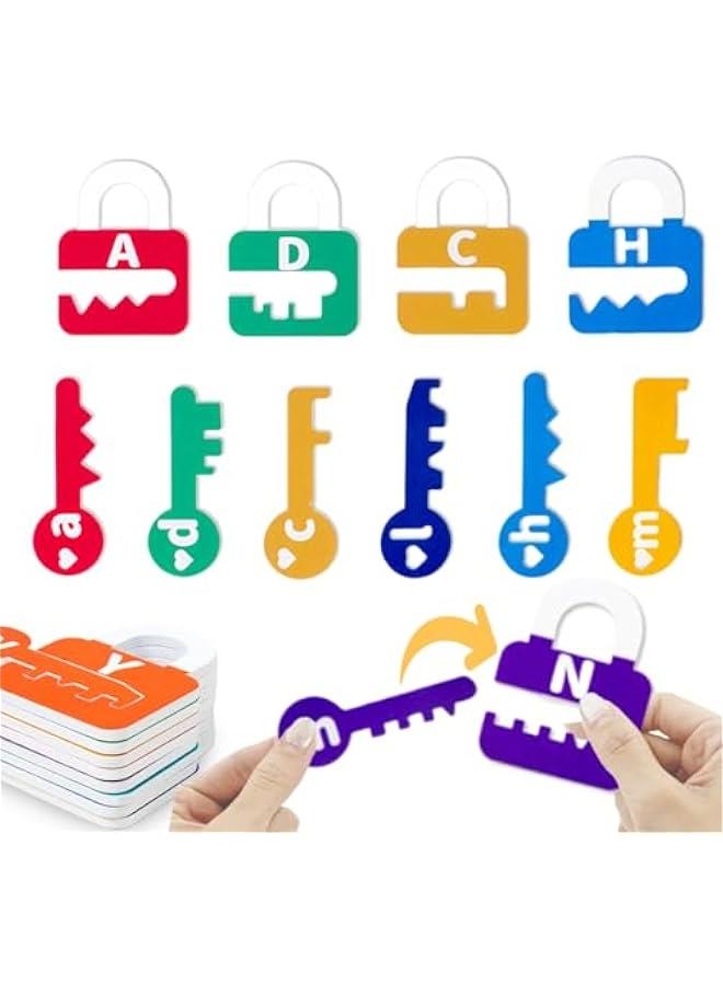 Montessori Preschool Educational Toy for Toddlers Kids Age 3 4 5 - Counting Matching Lock Key Letters Learning Activities - Image 1
