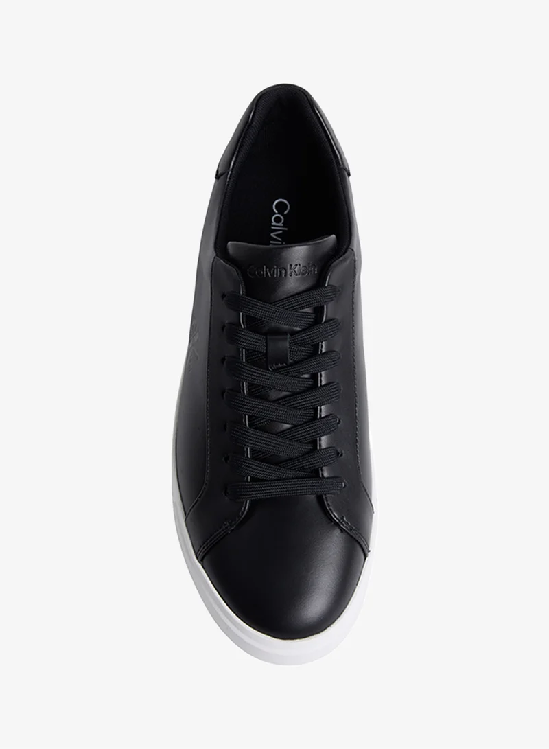 Calvin Klein Ck Black Low Profile Leather Cupsole Sneakers for Men | Best Price UAE