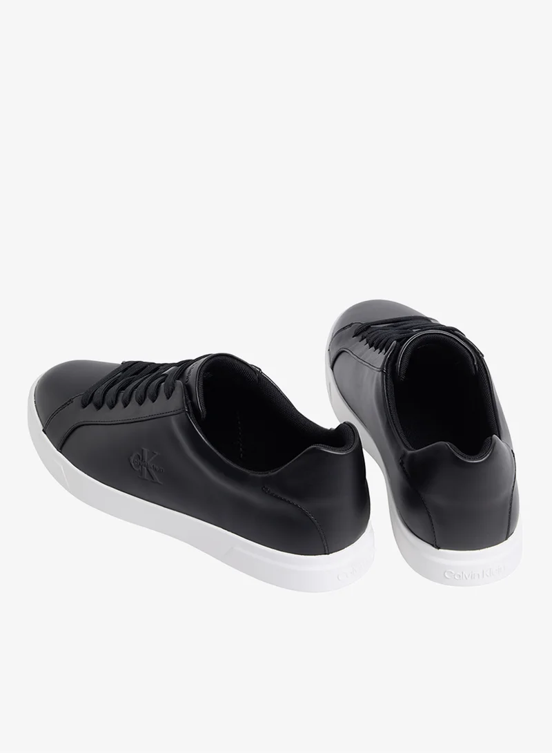 Calvin Klein Ck Black Low Profile Leather Cupsole Sneakers for Men | Best Price UAE
