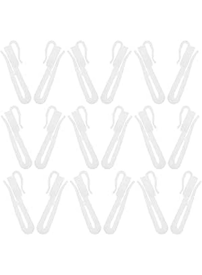 80 Pcs 7cm Adjustable Plastic Curtain Hooks Universal for Drapery and Shower Curtains - Image 1