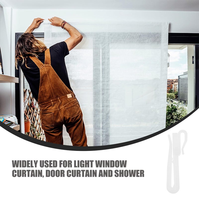 80 Pcs 7cm Adjustable Plastic Curtain Hooks Universal for Drapery and Shower Curtains - Image 5
