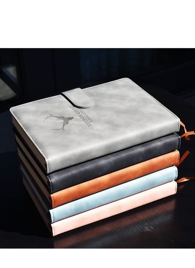 Generic - A5 Notebook Journal Notepad Note Book, 360 Pages Faux Leather Hardcover Notebooks with Pen Loop, Black - Image 1