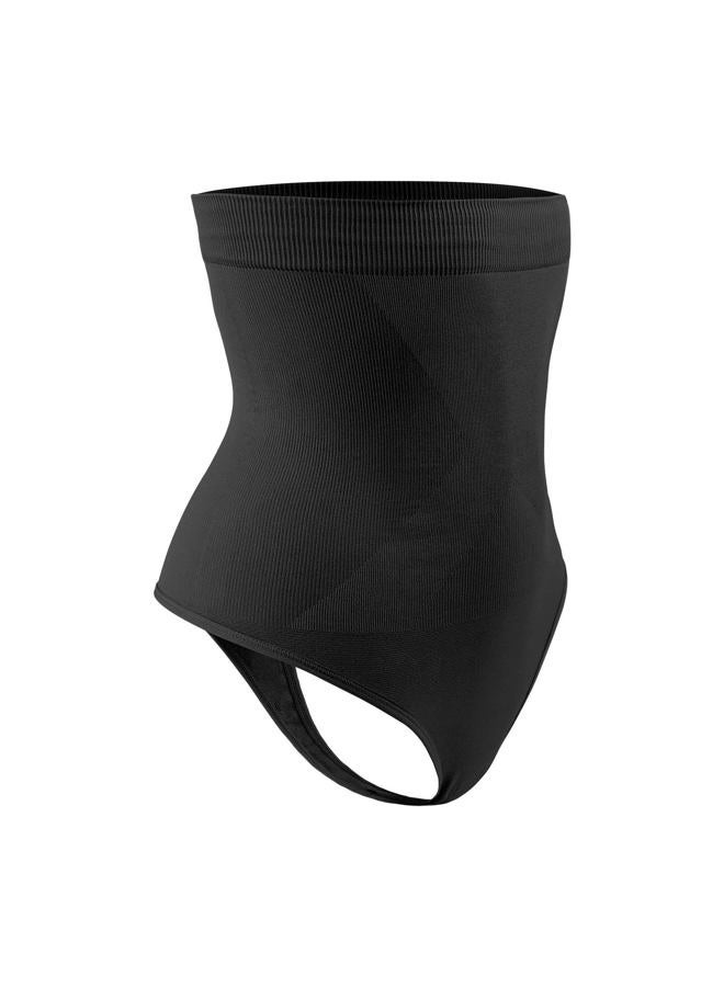 DREAM SLIM Women's High-Waist Seamless Body Shaper Briefs Firm Control Tummy Thong Shapewear Panties Girdle Underwear, Black, S - Image 1