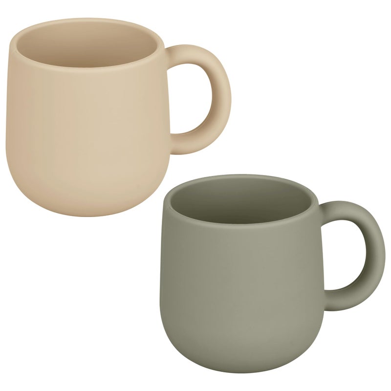 Mintlyfe Pack of 2 Silicone Drinking Mug Cup for Toddler Kids and Children (Color 3) - Image 1