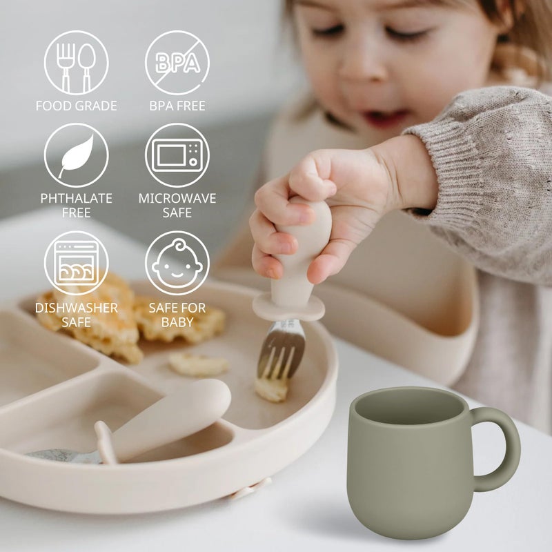 Mintlyfe Pack of 2 Silicone Drinking Mug Cup for Toddler Kids and Children (Color 3) - Image 4