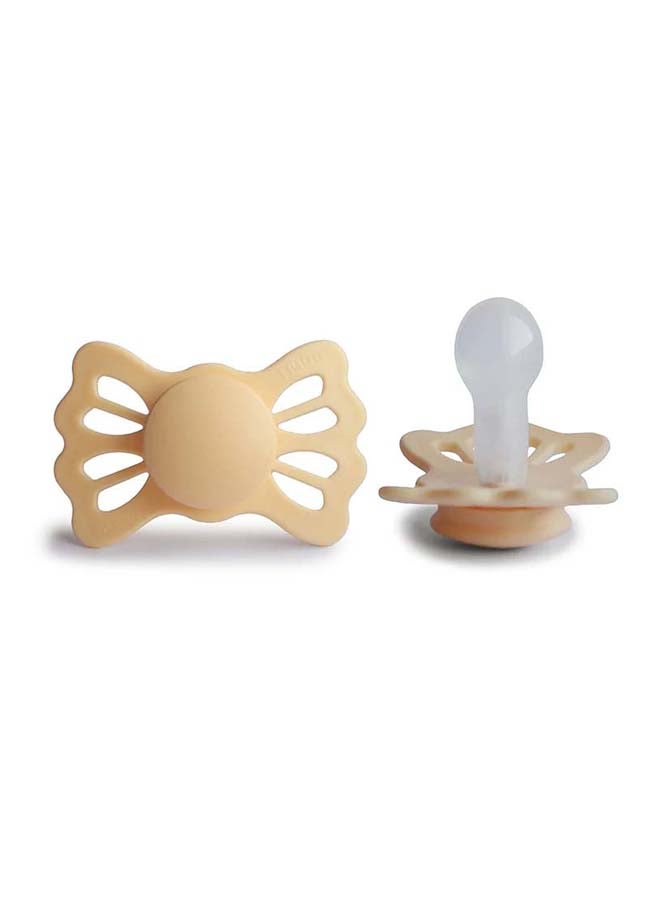 FRIGG لهاية FRIGG المحظوظة المتناظرة من السيليكون للأطفال 6-18 شهر 1-Pack بلون النرجس الفاتح - الحجم 2 - Image 2